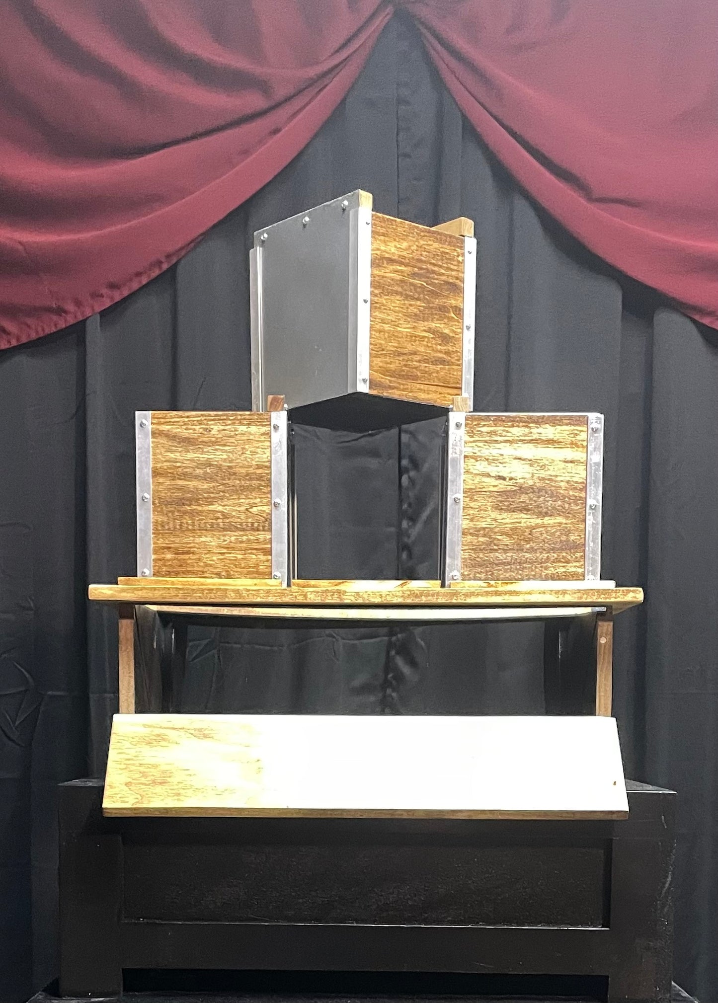 Tri-Section Illusion (Natural Wood)